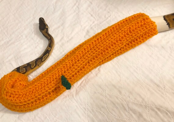 Pumpkin Snake Sweater Halloween Costume Crocheted Snake - Etsy