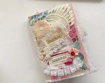 Handmade Shabby Chic Junk Journal, Ideal Gift Mum/Sister, Unique Memory Keepsake Album