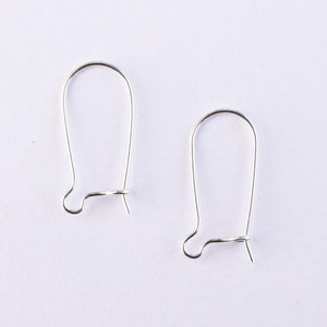 Handmade Sterling Silver Kidney Wires, Earring Hooks image 3