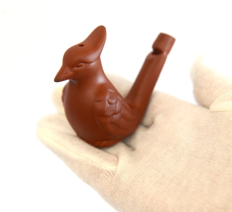 Ukrainian Traditional Clay Whistle, Couple of Birds, 2 Warbler Water