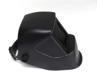 Old industrial welding mask. Protective mask. Hydro dipped welding helmet, Steampunk welding hood
