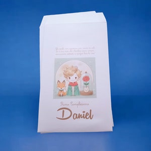 50 Sacchetti in carta tema Il Piccolo Principe, battesimo, nascita, compleanno. Confettata bambino Bustine per confetti Prima Comunione
