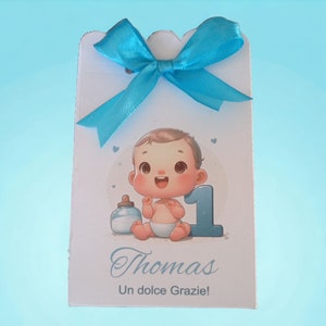 10 scatoline portaconfetti grafica personalizzata,  Primo Compleanno bambino
