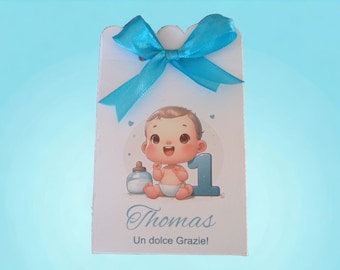 10 scatoline portaconfetti grafica personalizzata,  Primo Compleanno bambino