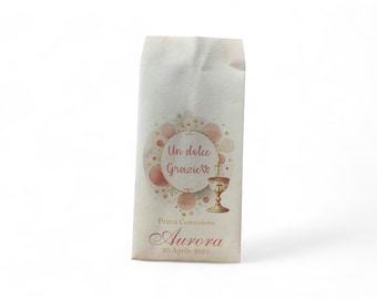 50 sacchetti portaconfetti confettata Prima comunione  bambina
