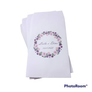 GoyStudio 50 sacchetti carta confetti personalizzabili. bustine bianche con stampa per matrimonio anniversario occasioni speciali