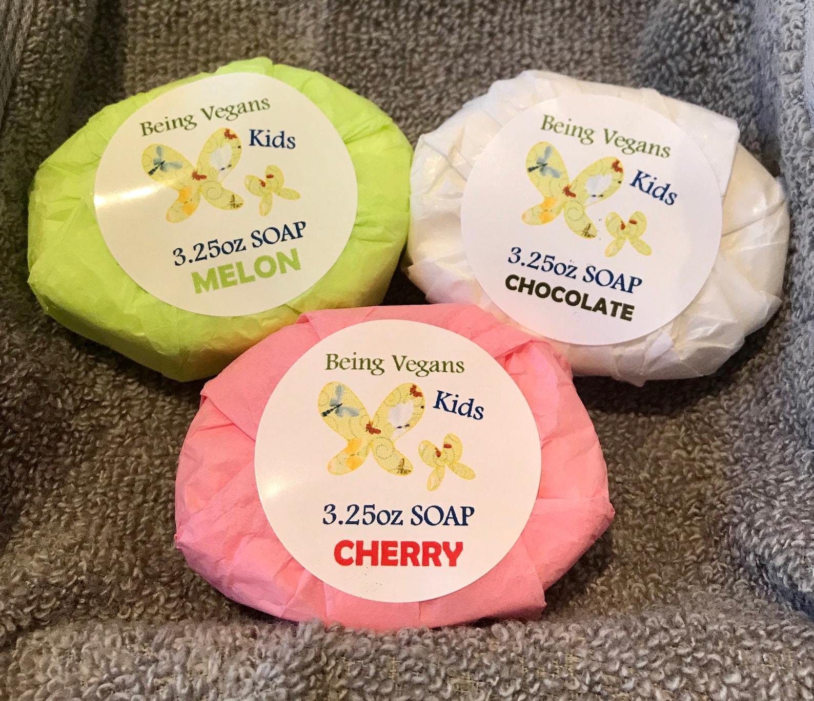 Kid Soap 3.25oz Hand Blended W Organic Ingredients Vegan Chocolate