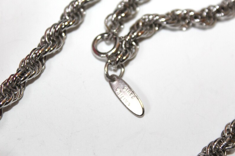 WHITING DAVIS Signed Designer High End Carved Hematite Silver Tone Stunning Necklace ND7