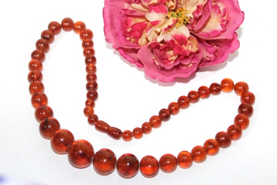 Vintage Amber Bakelite Graduating French Art Deco
