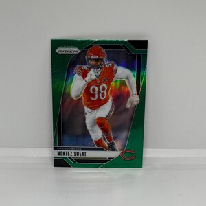 Montez Sweat #50 Chicago Bears; Prizm Verde; Panini Prizm Futebol 2024