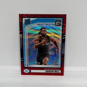 Jaheim Bell #337 New England Patriots; Oceniony debiutant - Podgląd optyczny Red Wave Prizm; Panini Donruss Football 2024