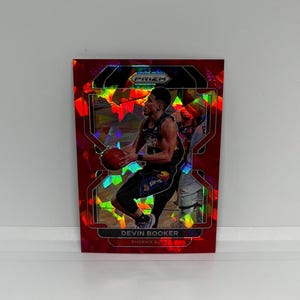 Devin Booker #203 Phoenix Sonnen; Rotes gesprungenes Eis Prizm; Panini Prizm Basketball 2021