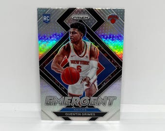 Quentin Grimes #19 New York Knicks; Emergent - Rookie Silver Prizm; Panini Prizm Basketball 2021