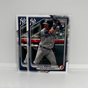 Yankees de New York d'Austin Wells, numéro 87 ; Débutant ; Topps Bowman 2024