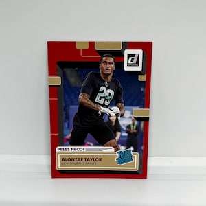 Alontae Taylor #373 New Orleans Saints; Rated Rookie - Red Press Proof; Panini Donruss Football 2022