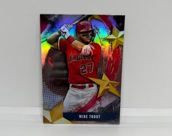 topps mlb mike trout auto Angeles MIKE TROUT 2023 TOPPS Stars of Mlb Card Los Angeles Angels - Etsy