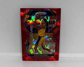 Kyle Kuzma #156 Washington Wizards; Red Cracked Ice Prizm; Panini Prizm Basketball 2021