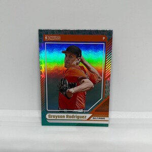 Grayson Rodriguez #62 Baltimore Orioles; Paralelo da Liberdade; Beisebol Panini Donruss 2024