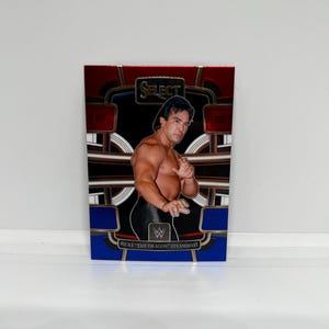 Bateau à vapeur Ricky « The Dragon » n° 93 ; Prizm rouge et bleu ; Panini WWE Select 2024