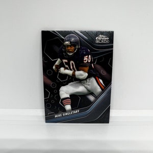 Mike Singletary #110 Chicago Bears; Topps Chrome Preto; Bola de Futebol Composta Topps 2024