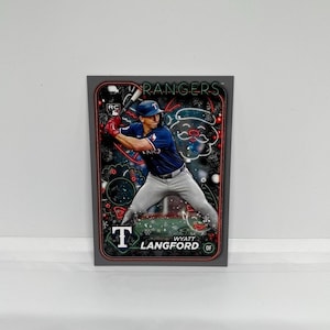 Wyatt Langford #H113 Texas Rangers; Rookie - Silver Glitter Parallel; Topps Holiday Baseball 2024