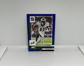 AJ Brown #68 Philadelphia Eagles; Blue Press Proof; Panini Donruss Football 2022