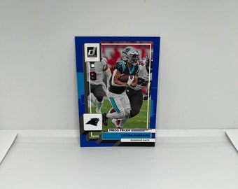 Chuba Hubbard #238 Carolina Panthers; Blue Press Proof; Panini Donruss Football 2022