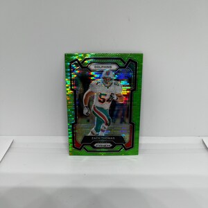 Zach Thomas #181 Miami Delfine; Neon grüner Pulsar Prizm; Panini Prizm Fussball 2023