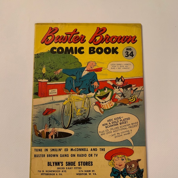 Buster Brown Comic Book #34 4.0; Reed Crandall art; Giveaway Comic; Golden Age; Brown Shoe Co 1954