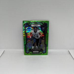 Peter Skoronski #395 Tennessee Titans; Rookie - Neongroen Pulsar Prizm; Panini Prizm Voetbal 2023