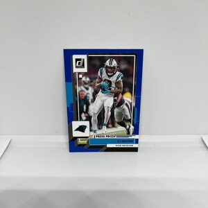 DJ Moore #234 Carolina Panthers; Blau Press Proof; Panini Donruss Fußball 2022