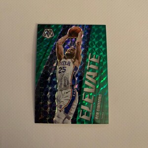 Ben Simmons #22 Philadelphia 76ers; Elevate Insert; Green Prizm; Panini Mosaic Basketball 2021