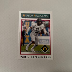 Kayvon Thibodeaux #TB7 New York Giants; Rookie - Throwback; Panini Score Football 2022