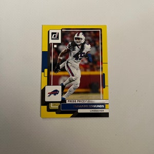Tremaine Edmunds #120 Büffelscheine; Gelbes Press Proof; Panini Donruss Fußball 2022