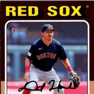 David Hamilton #406 Boston Red Sox; Rookie; Topps Heritage Baseball 2024