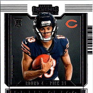 Tyler Scott #22 Chicago Bears; Novato - Classe de Draft; Panini Contenders Futebol 2023