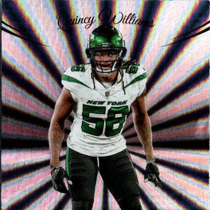 Quincy Williams n° 233 ; Points Xtra - Galaxie parallèle ; Ballon de football Panini Prestige 2024