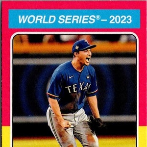 World Series 2023 #466 Texas Rangers; Game 5; Topps Heritage Baseball 2024