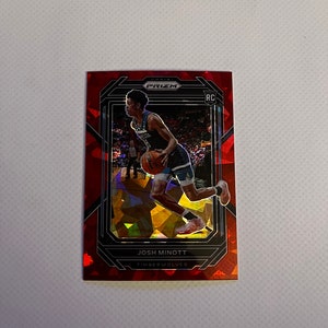 Josh Minott #238 Minnesota Timberwolves; Rookie - Red Cracked Ice Prizm; Panini Prizm Basketball 2023