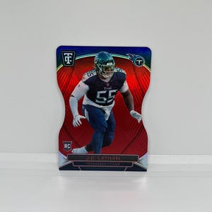 JC Latham #126 Tennessee Titans; Rookie - Die-Cut Red Rookie Numbered 158/175; Panini Totally Certified Football 2024