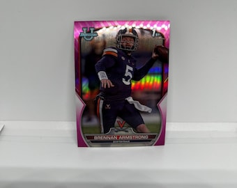 Brennan Armstark #53 Virginia; 1. Bogenmann - Pink Refraktor; Topps Bowman U Football 2022