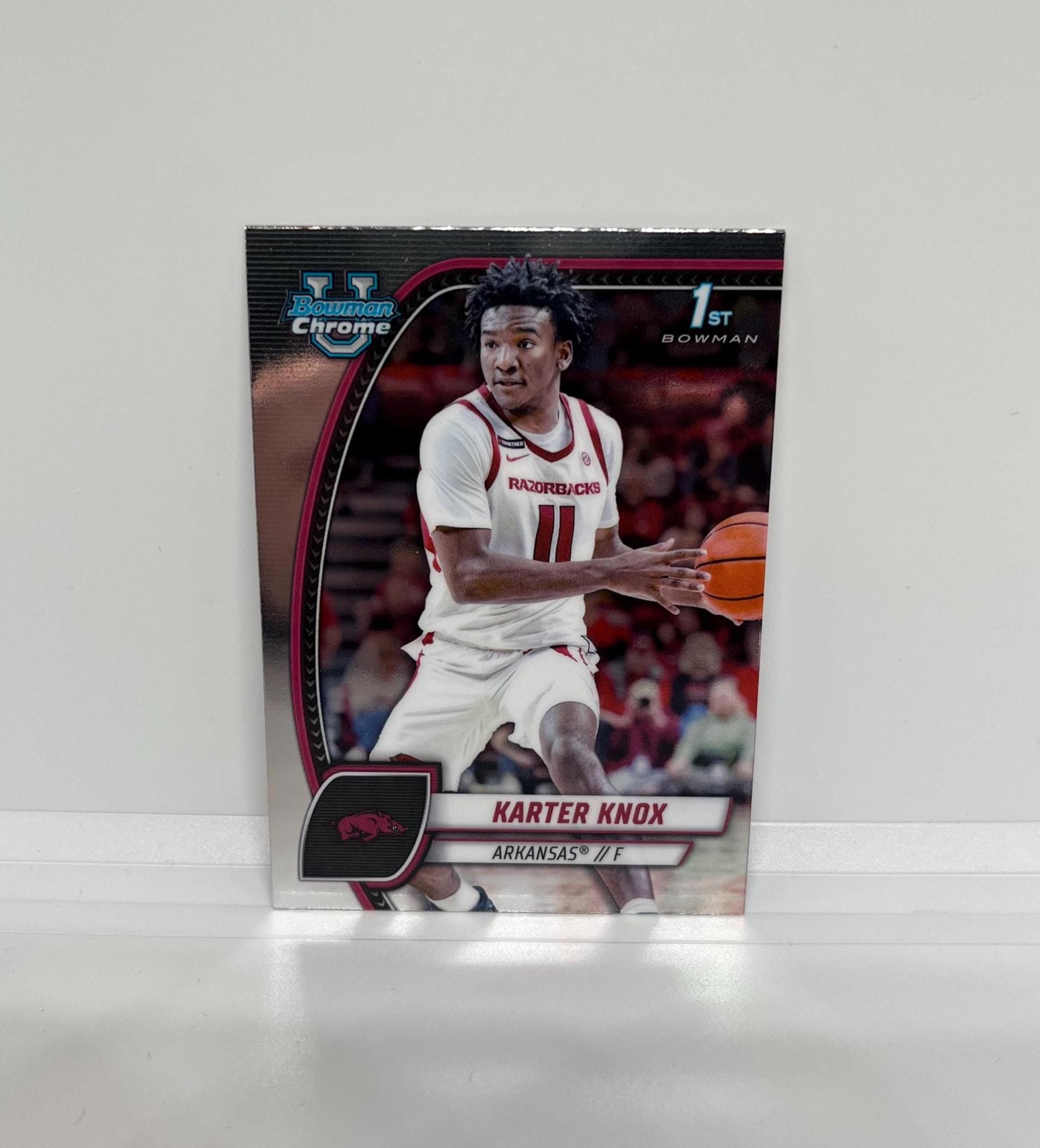 Karter Knox #41; 1st Bowman; Topps Bowman U Chrome Basketball 2025