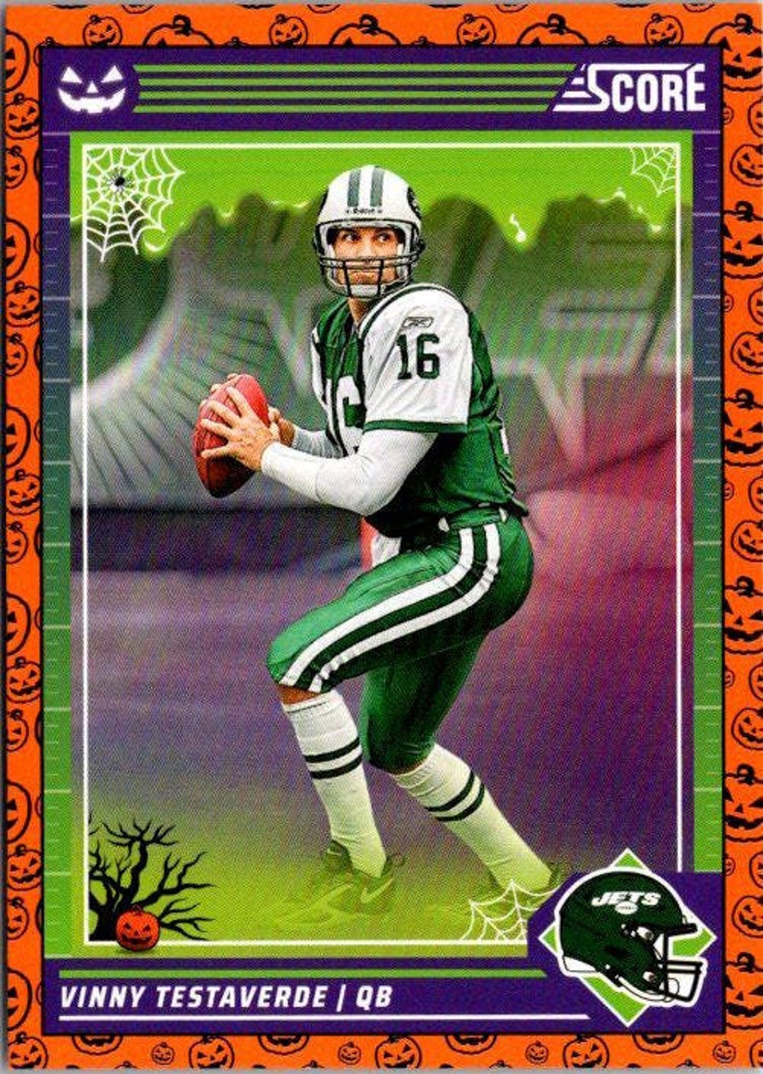 Vinny Testaverde #225 New York Jets; Orange Pumpkins; Panini Score