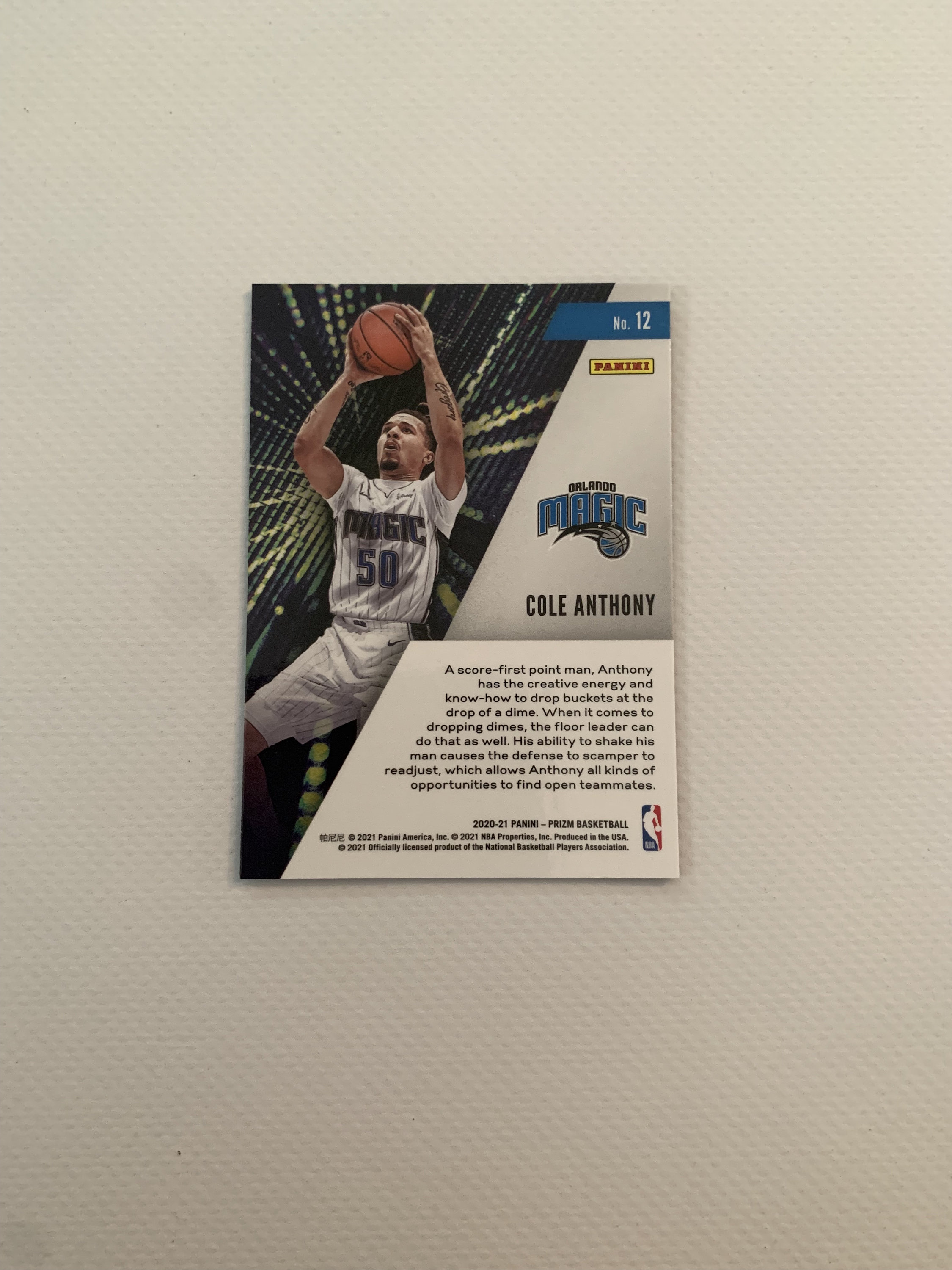Cole Anthony 12 Orlando Magic Instant Impact Rookie Card - Etsy India