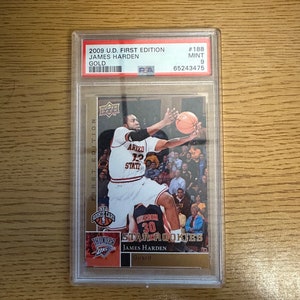 James Harden #188 PSA 9; Oklahoma City Thunder; Rookie - First Edition Gold; Upper Deck Basketball 2009