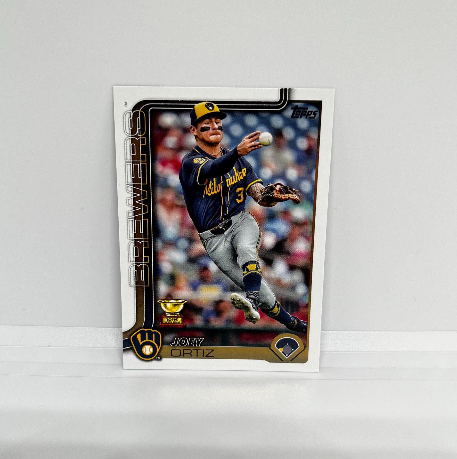 Joey Ortiz #165 Milwaukee Brewers; Rookie Cup; Topps Baseball 2025