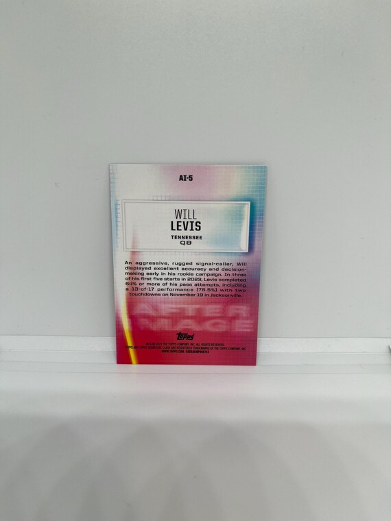 Will Levis #AI5 Tennessee Titans; After Image Insert; Topps