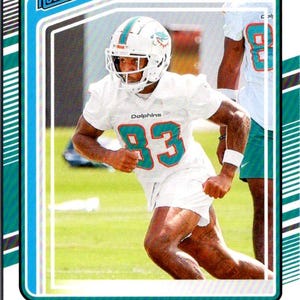 Malik Washington #397 Miami Delfine; Bewertet als Rookie; Panini Donruss Fußball 2024