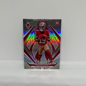 Jacob Cowing, n°186 des 49ers de San Francisco ; recrue - prix argent ; Panini Phoenix Football 2024