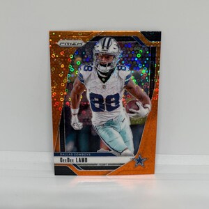 CeeDee Lamb #75 Dallas Cowboys; Orange Disco Prizm; Panini Prizm Fussball 2024